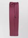 Genny Womens Rhododendron Envers Wrap-front Satin Midi Skirt In Burgundy