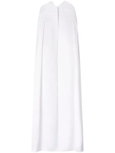 Genny High-waist Palazzo Trousers In White
