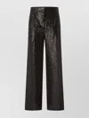 Genny High Waist Wide Leg Sequin Trousers In Multi