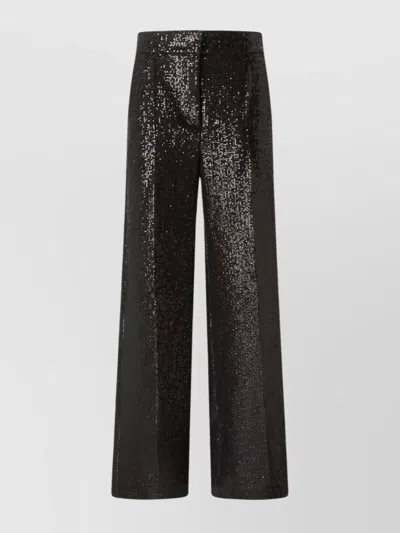 GENNY HIGH WAIST WIDE LEG SEQUIN TROUSERS