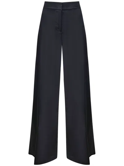 Genny High-waisted Palazzo Trousers In Black