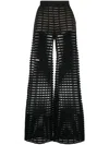 Genny High-waisted Sheer Trousers In Black