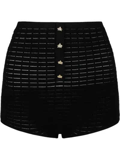Genny High-waisted Shorts In Black