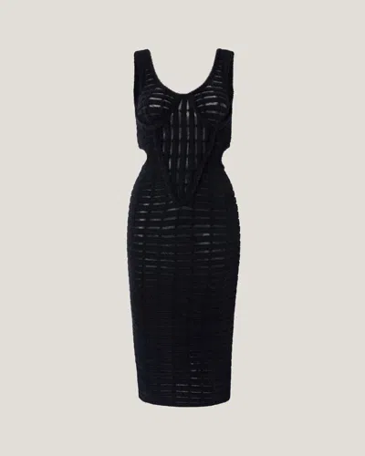Genny Iconic Knit Dress In Black