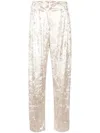 Genny Schillernde Hose Aus Samt In Gold