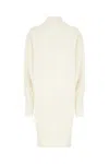 Genny Ivory Cashmere Dress In White