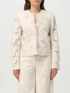 Genny Drill Flower Beige Jacket