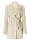 Genny Belted Blazer In Gray