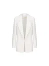 Genny Tailored Single-breasted Jacket Notched Lapels In White