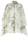 Genny Twill Jungle Printed Shirt In Blue