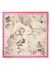 Genny Jungle Flower Scarf In White