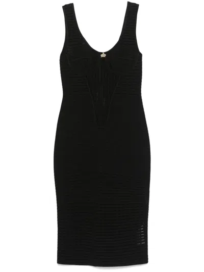 Genny Knitted Midi Dress In Black