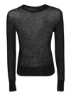 Genny Black Wool Blend Sweater In Black