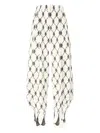 Genny Knot-pattern Trousers In White