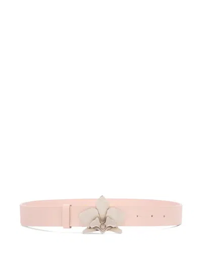 Genny Leather Belt In Pink