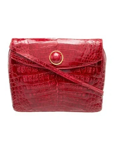 Pre-owned Genny Leather Crossbody Bag In Red