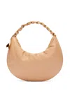 Genny Leather Shoulder Bag In Neutrals