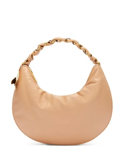 Genny Leather Shoulder Bag In Neutrals