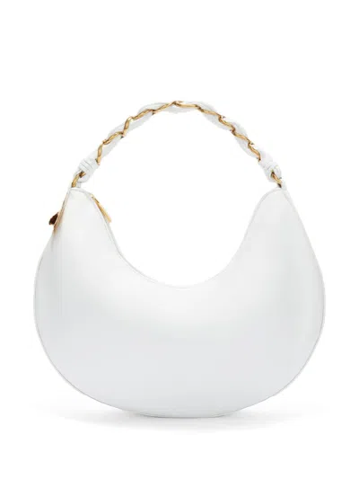 Genny Leather Shoulder Bag In White