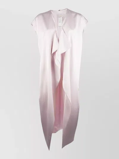 Genny Lightweight Waterfall Sleeveless Jacket And Gilet In Pink