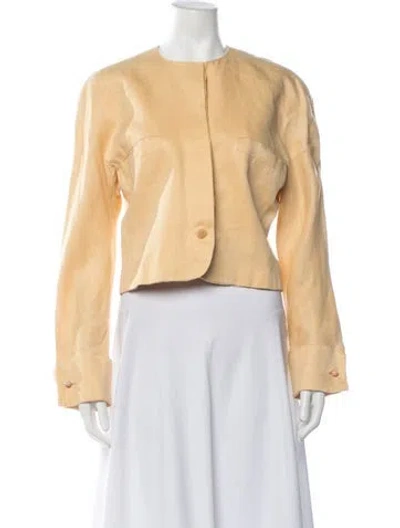 Pre-owned Genny Linen Jacket In Yellow