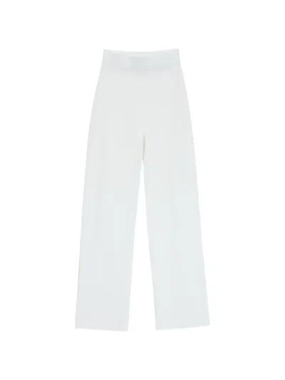 Genny Logo-embroidered Trousers In White