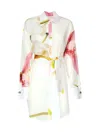 Genny Long Dress With Orchid Print