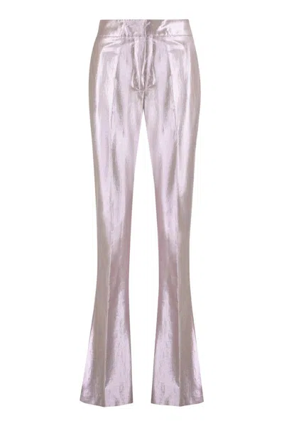 GENNY GENNY LUREX COTTON TROUSERS