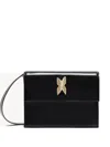 Genny Medium Flap-front Clutch Bag In Black