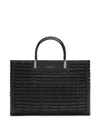 Genny Medium  Leather Tote Bag In Black