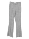 Genny Mélange-effect Trousers In Gray