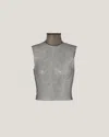 Genny Mesh Sleeveless Top In Black