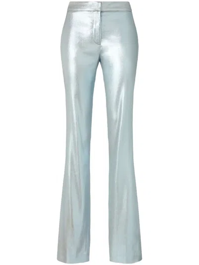 Genny Metallic Trousers In Blue