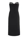 Genny Sequin-detailed Strapless Midi Dress In Black