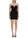 Genny Strapless Mini Dress Side Detailing In Black