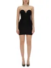 Genny Strapless Mini Dress Side Detailing In Black