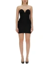 Genny Strapless Mini Dress Side Detailing In Black