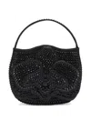 Genny Mini Orchidea Crystal-embellished Tote Bag In Black