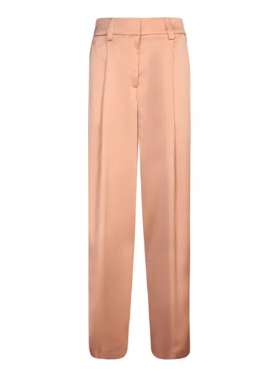 GENNY NUDE SATIN BAGGY PANTS