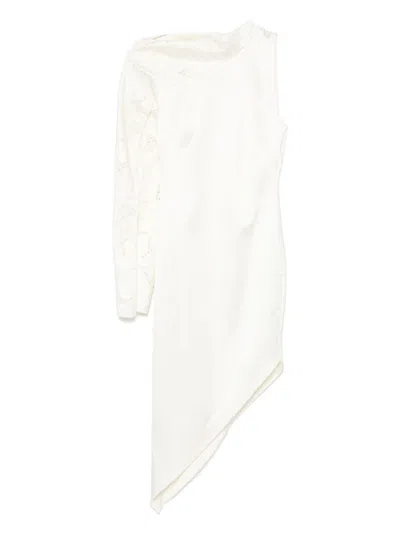 GENNY GENNY ONE SHOULDER MIDI DRESS