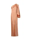 Genny Cape Maxi Dress In Nudo