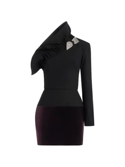 Genny Minikleid Im One-shoulder-design In Black