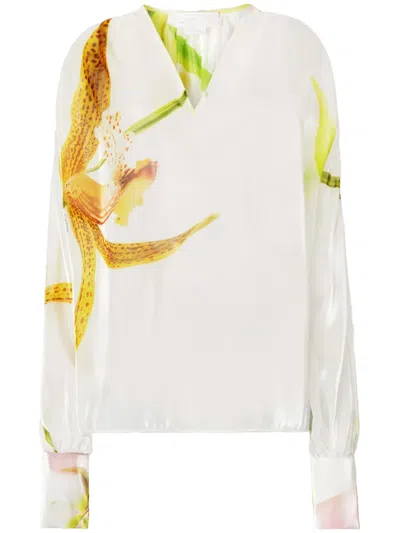Genny Organza Blouse In White