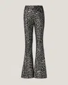 Genny Leopard-print Flared Trousers In Golden