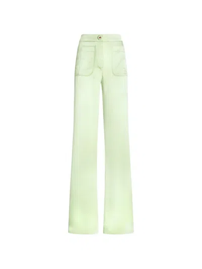 Genny Patch-pocket Trousers In Green