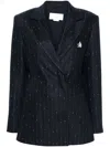 Genny Pinstripe-pattern Blazer In Blue