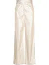 Genny Pinstripe-pattern Wide-leg Trousers In Gold
