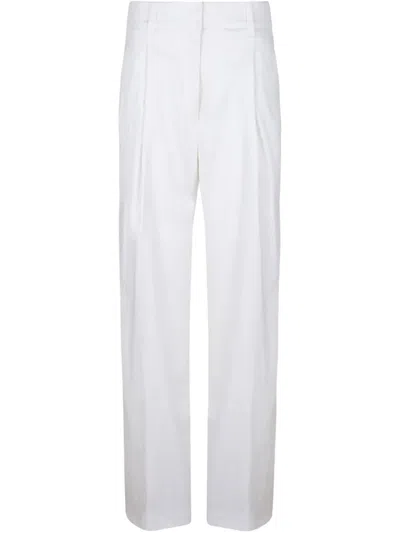Genny Pinstriped Trousers In White