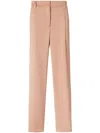 Genny Pleat-detail Trousers In Pink