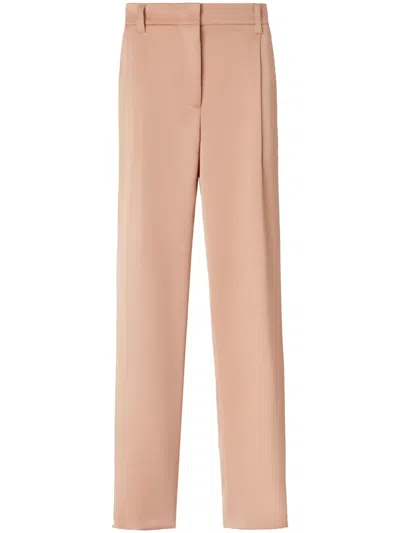 Genny Pleat-detail Trousers In Pink